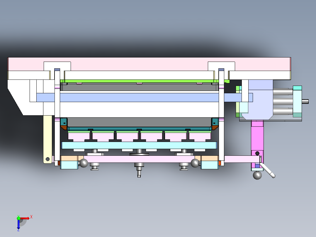 动力电池焊接堆叠工装俯视图