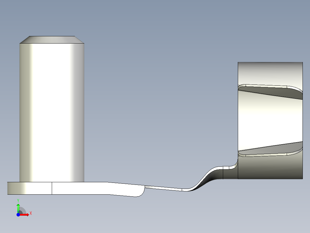 折疊彈片梢10.(A)-3D多系列多零件图纸模型前视图