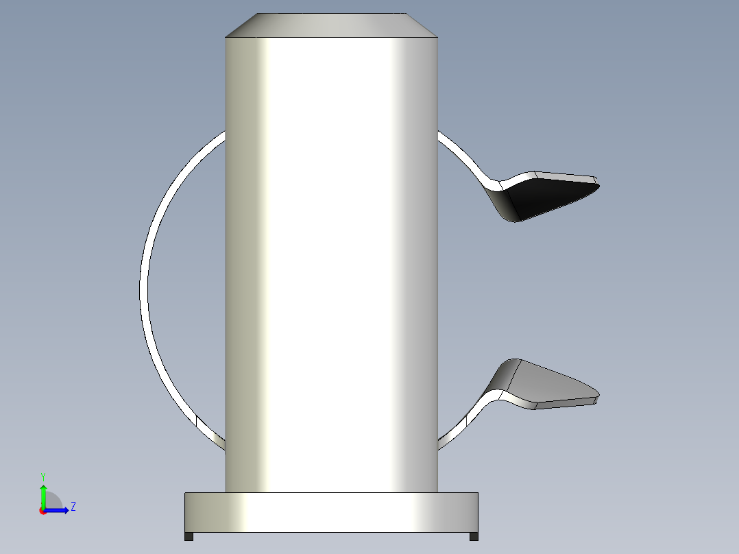 折疊彈片梢10.(A)-3D多系列多零件图纸模型左视图