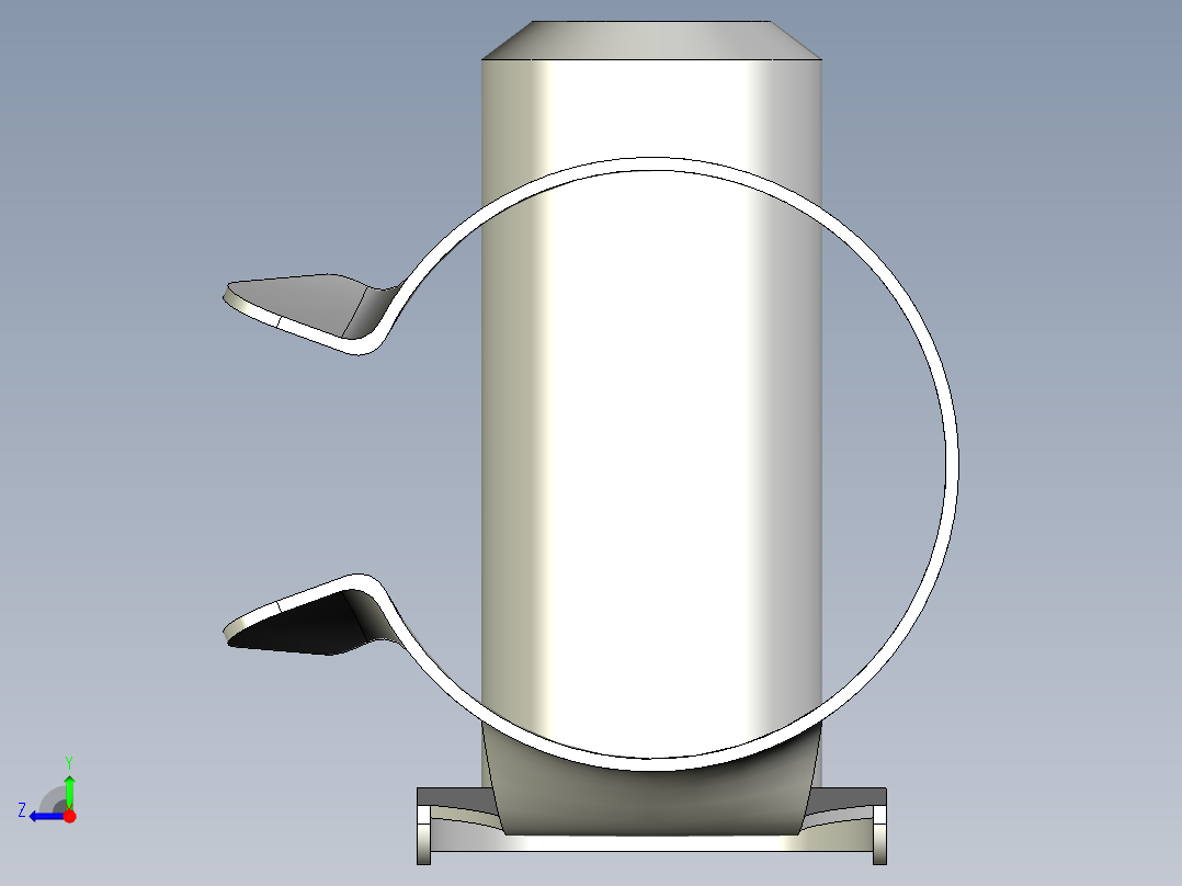 折疊彈片梢10.(A)-3D多系列多零件图纸模型右视图