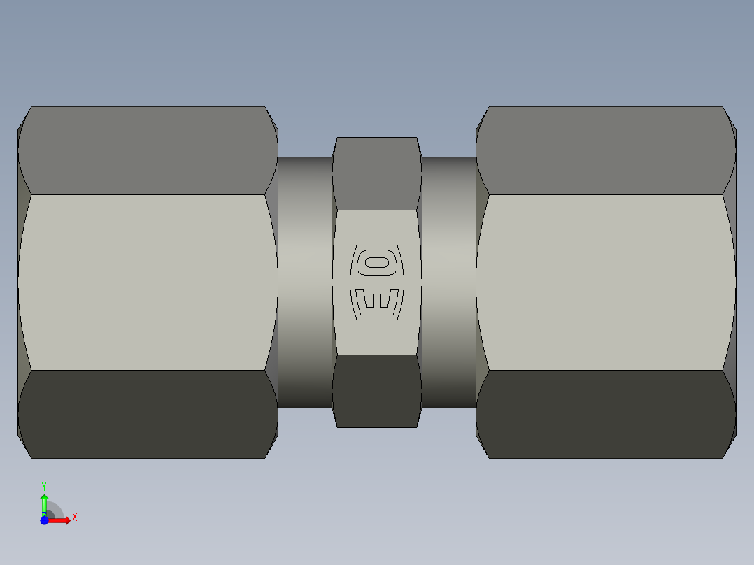卡套式工业通用硬管接头EO Union G08ZL71前视图
