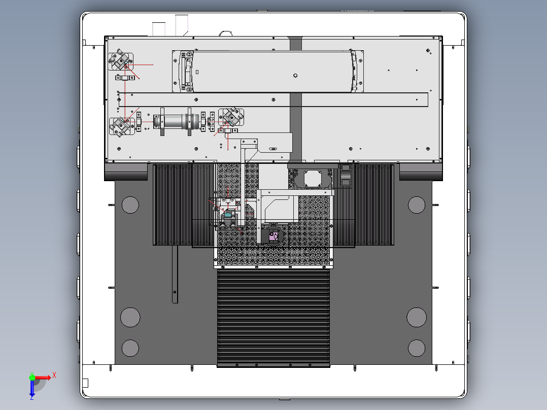 紫外激光切割设俯视图