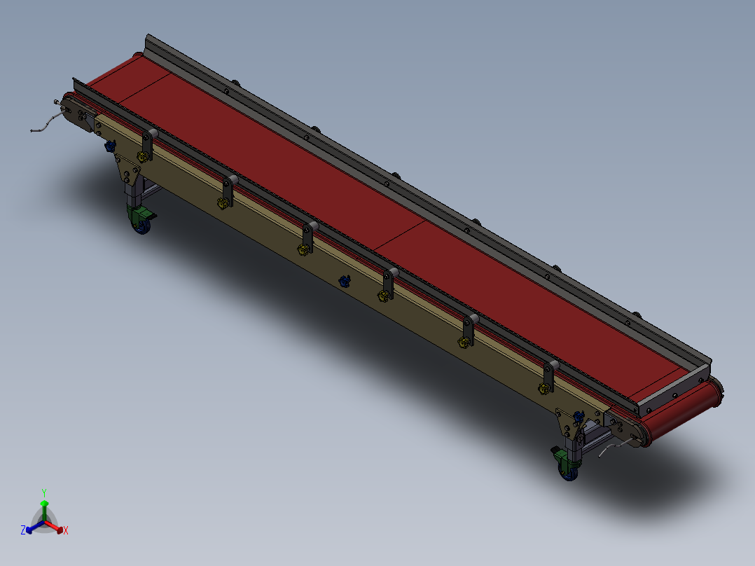皮带输送机正等轴测图