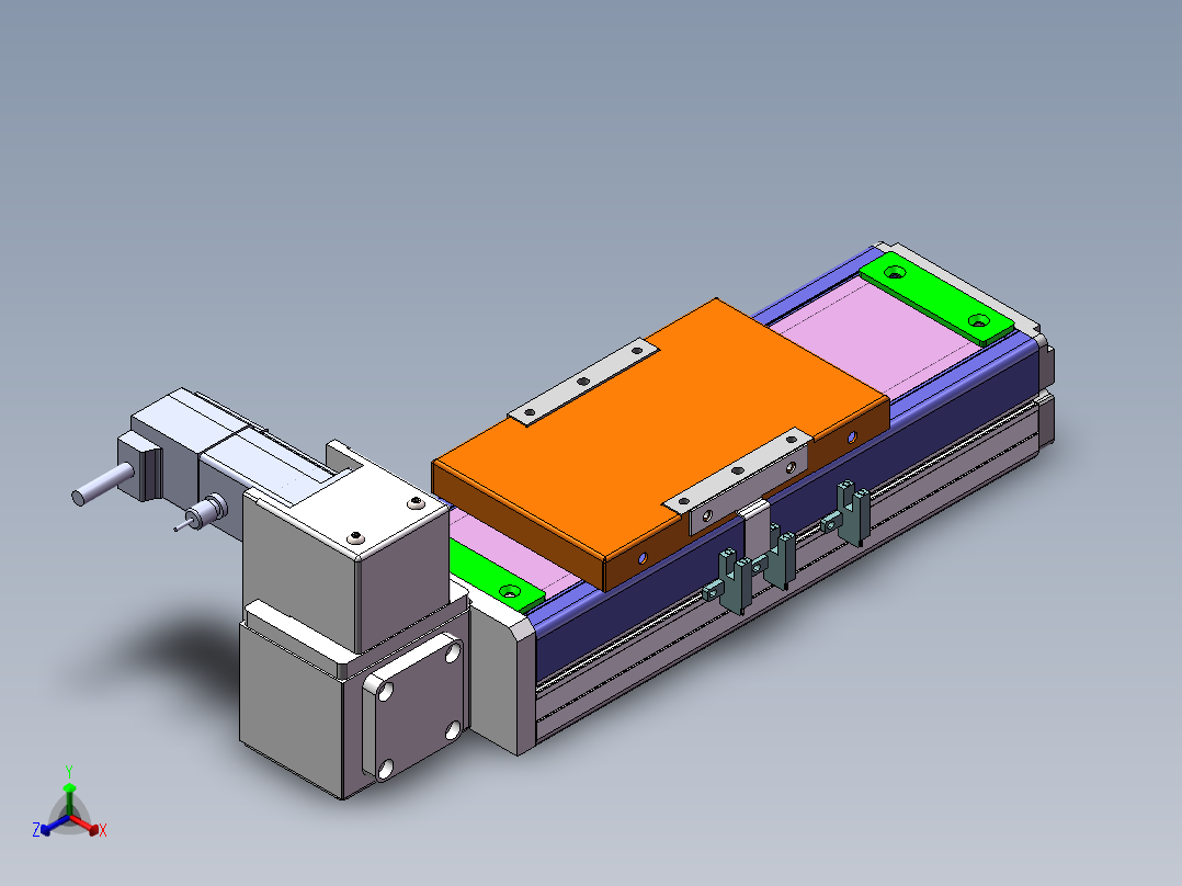 MCB同步带全封闭MCB10-RU-100W正等轴测图