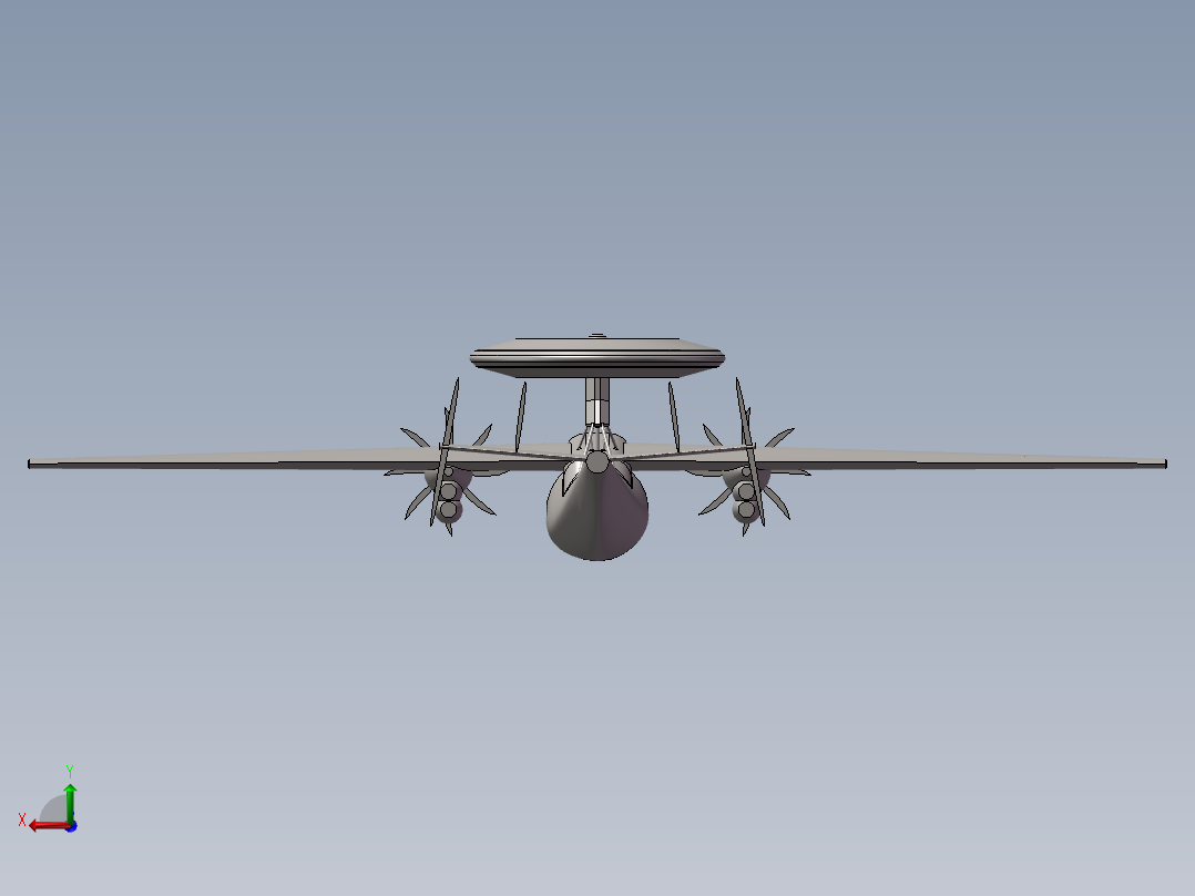 飞机三维图后视图