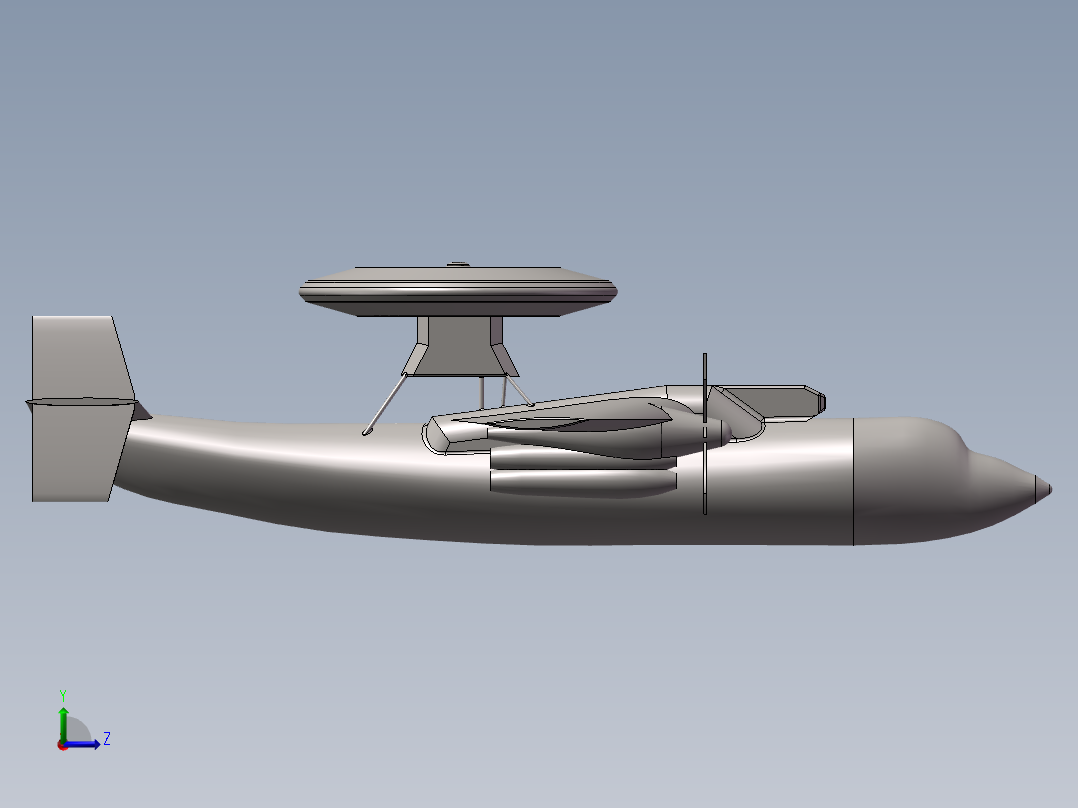 飞机三维图左视图