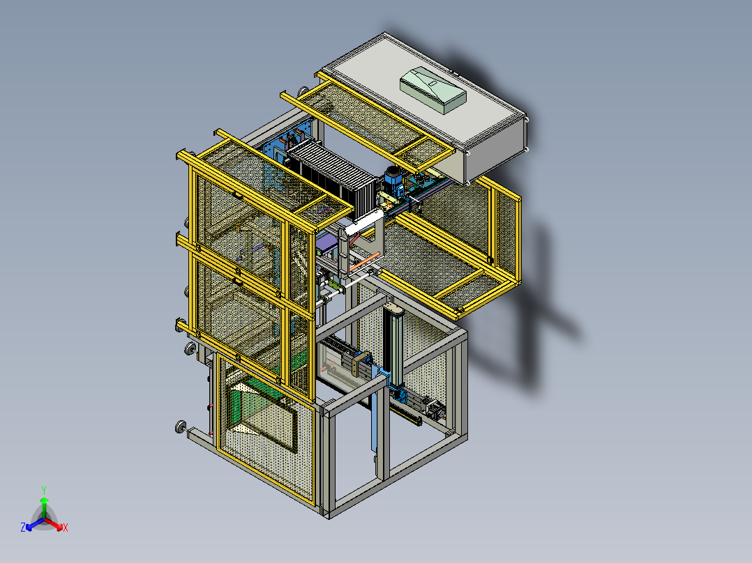 散热器扁管收集机x_t正等轴测图