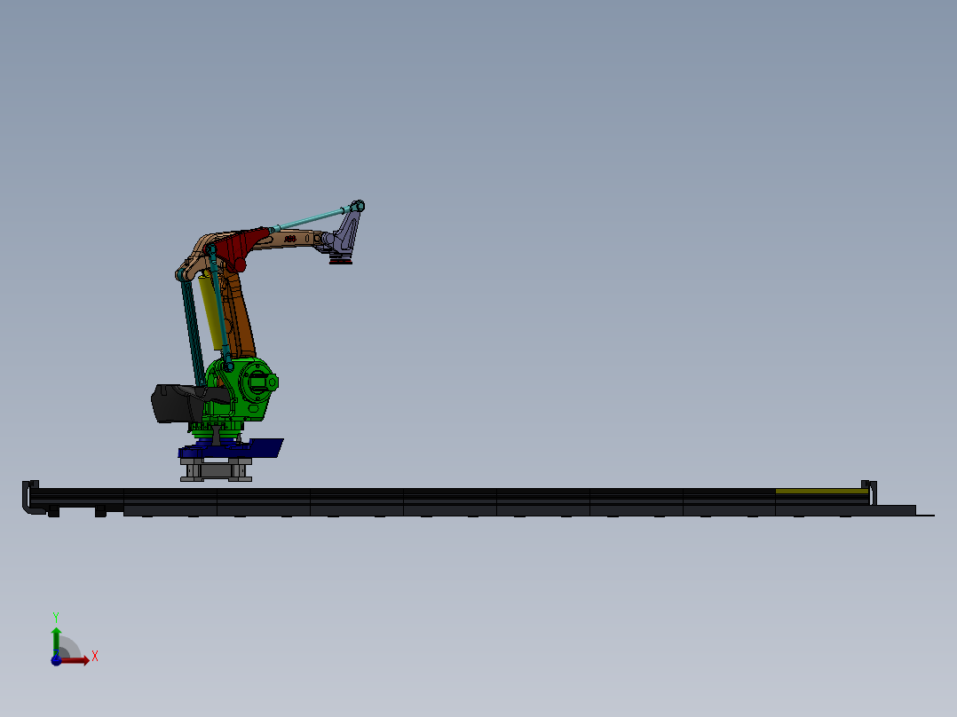 机器人移动轨道3D图纸 k631前视图