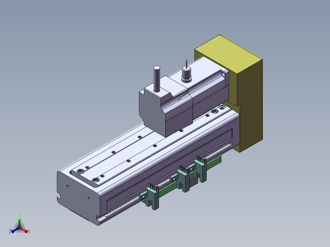 MTH丝杆半封闭模组MTH6M-BM-100W正等轴测图