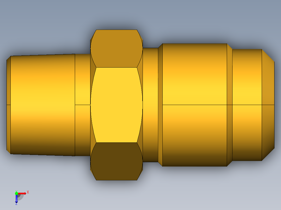 扩口式工业通用硬管接头Male Connector 48F-10-4俯视图