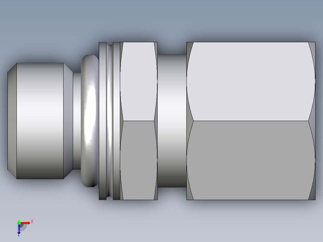 卡套式工业通用硬管接头EO_Male_Stud_connector_GEO10LMCF俯视图