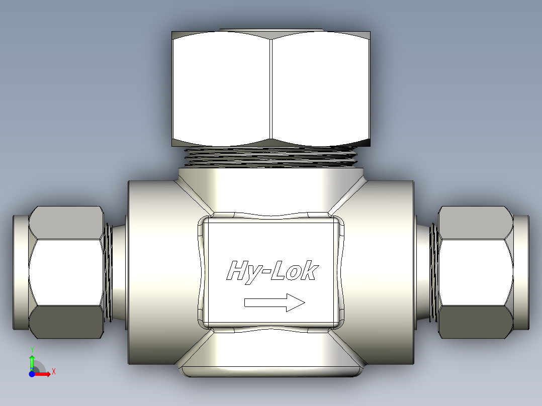 提升止回阀前视图