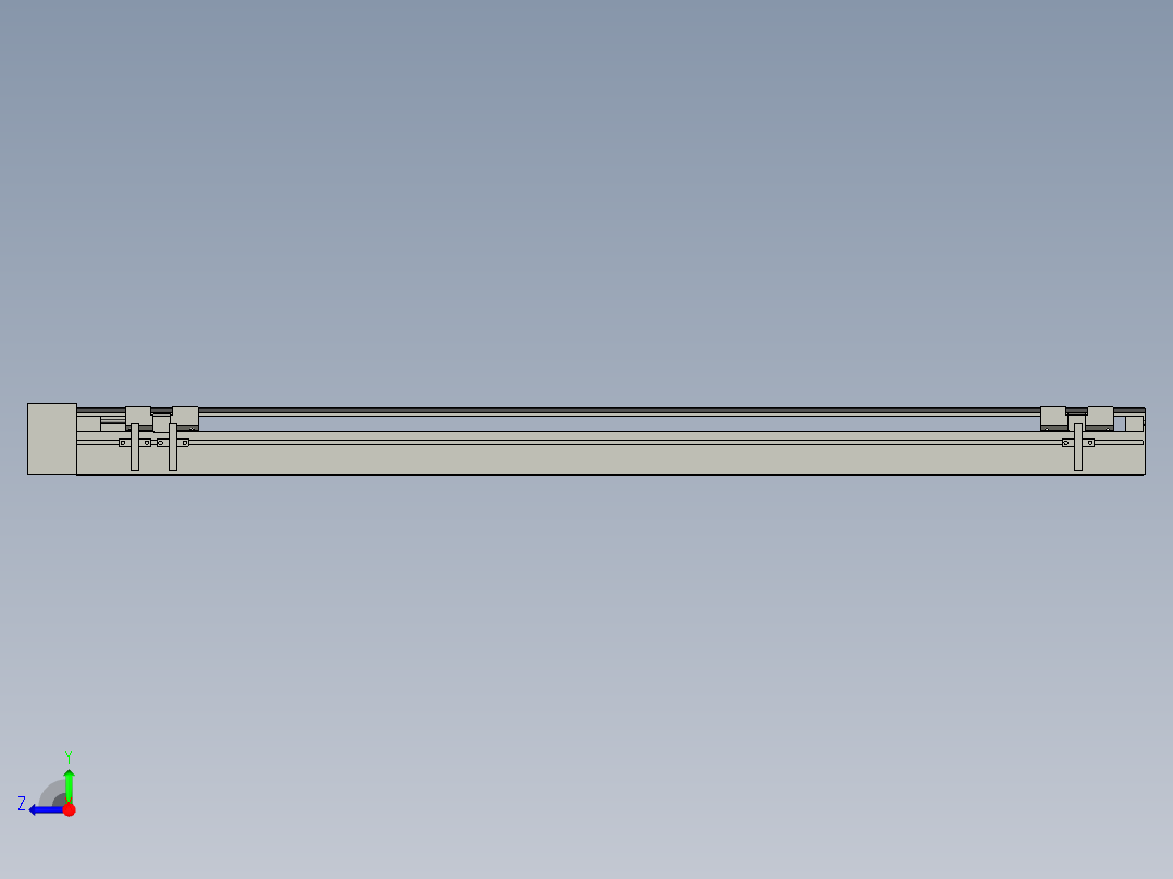 直线模组LHA6-S750-R-100W(16丝杆)设计图纸右视图