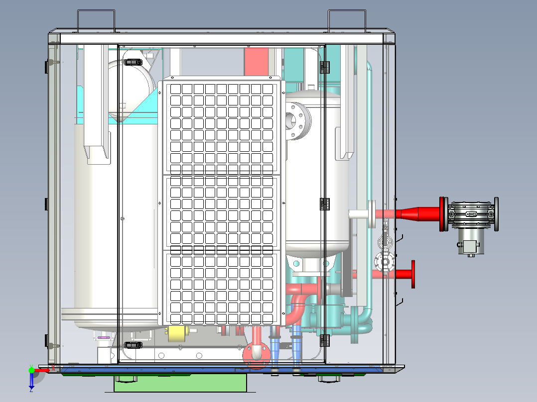 沼气注入燃气网的沼气压缩机系统俯视图
