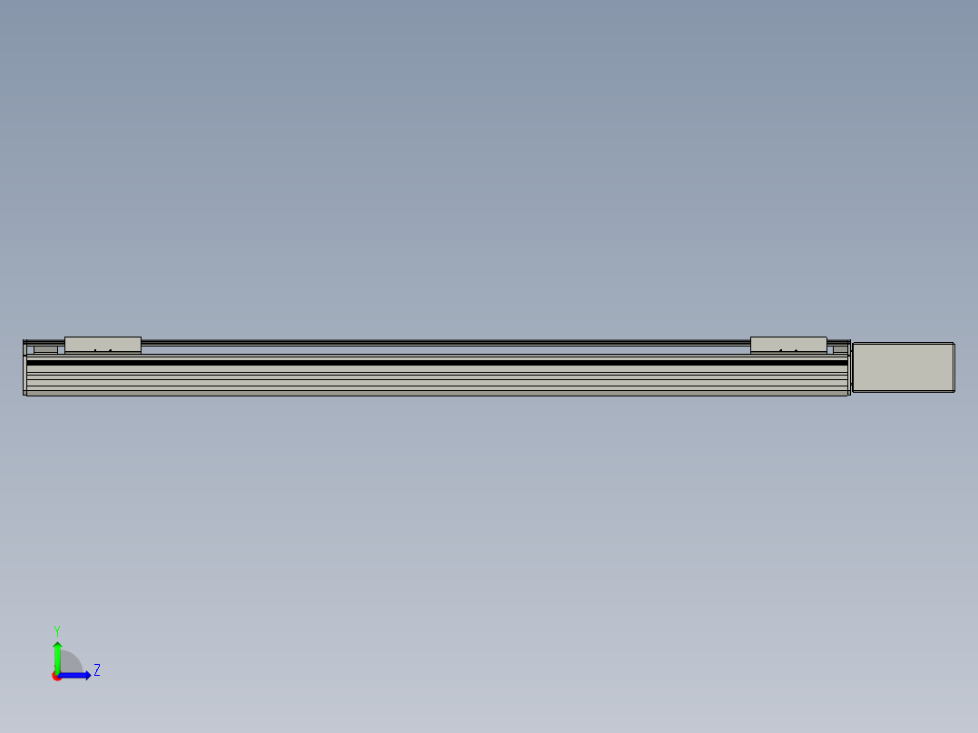 直线模组WG-LHB12-S950-BL设计图纸左视图