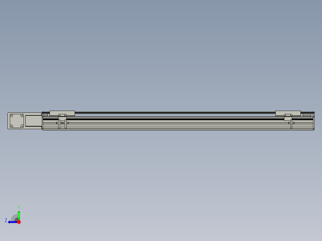 直线模组WG-LHB12-S950-BL设计图纸右视图