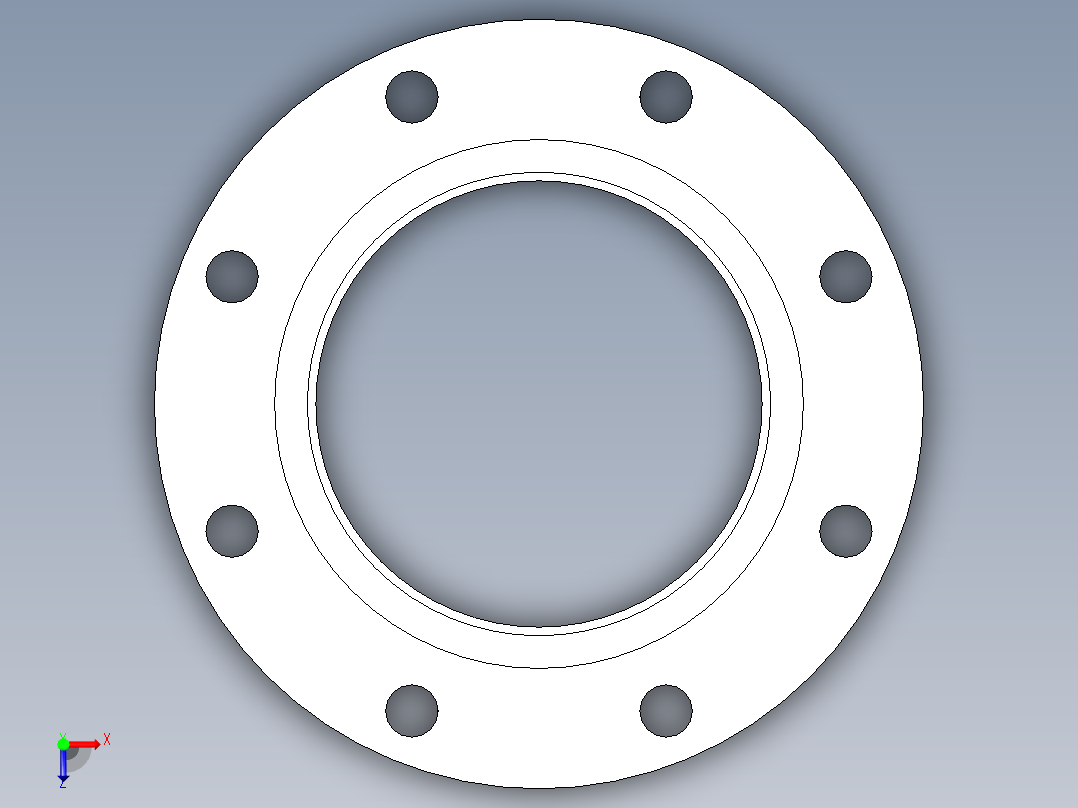 CPVC管件23-Sch80_Flange One-Piece_SOC_9851-060_6in俯视图