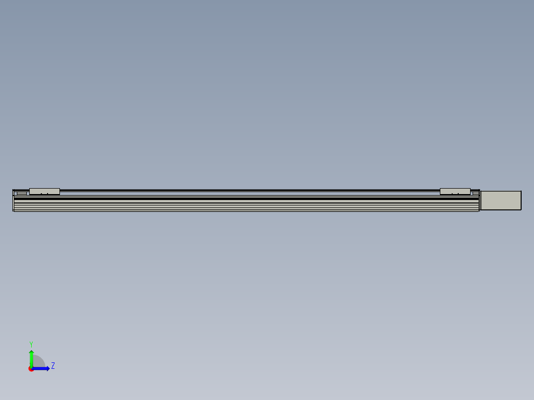 直线模组WG-LHB12-S1450-BL设计图纸左视图