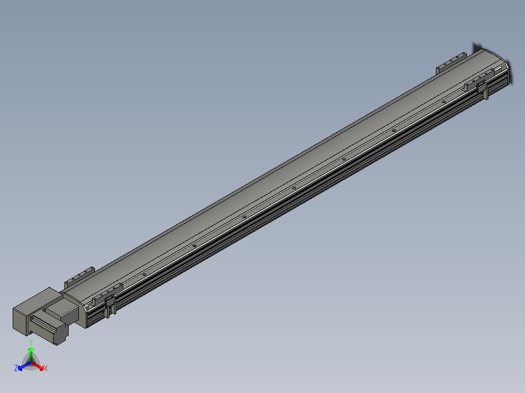 直线模组WG-LHB12-S1450-BL设计图纸正等轴测图