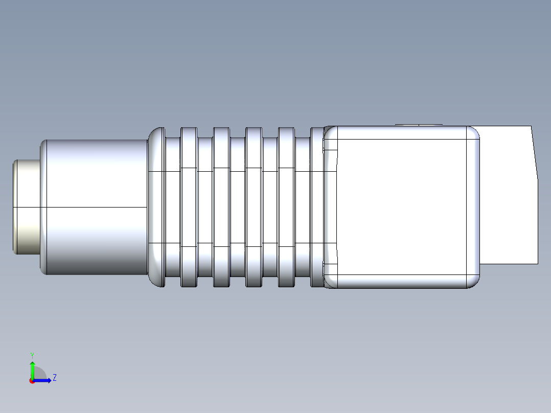 电容器 二极管 电阻器-IGES Barrel-Jack Socket Terminal左视图