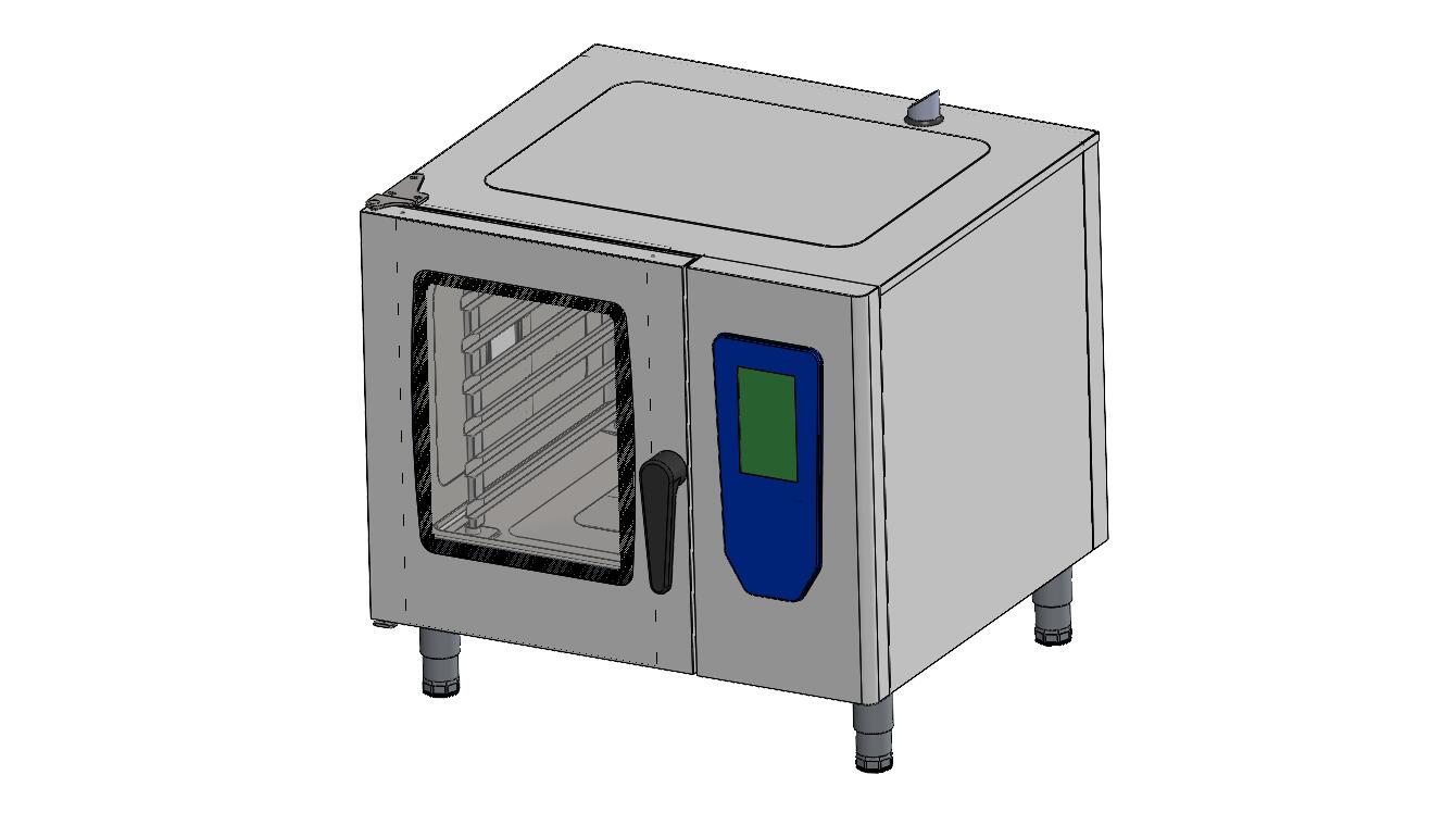 德国6层电万能蒸烤箱（sw21可编辑+cad）