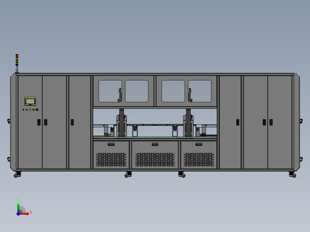 硅片倒篮机sw18可编辑前视图