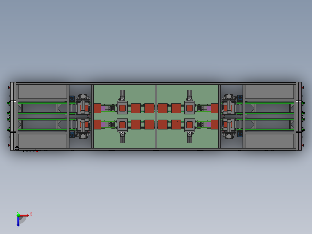 硅片倒篮机sw18可编辑俯视图