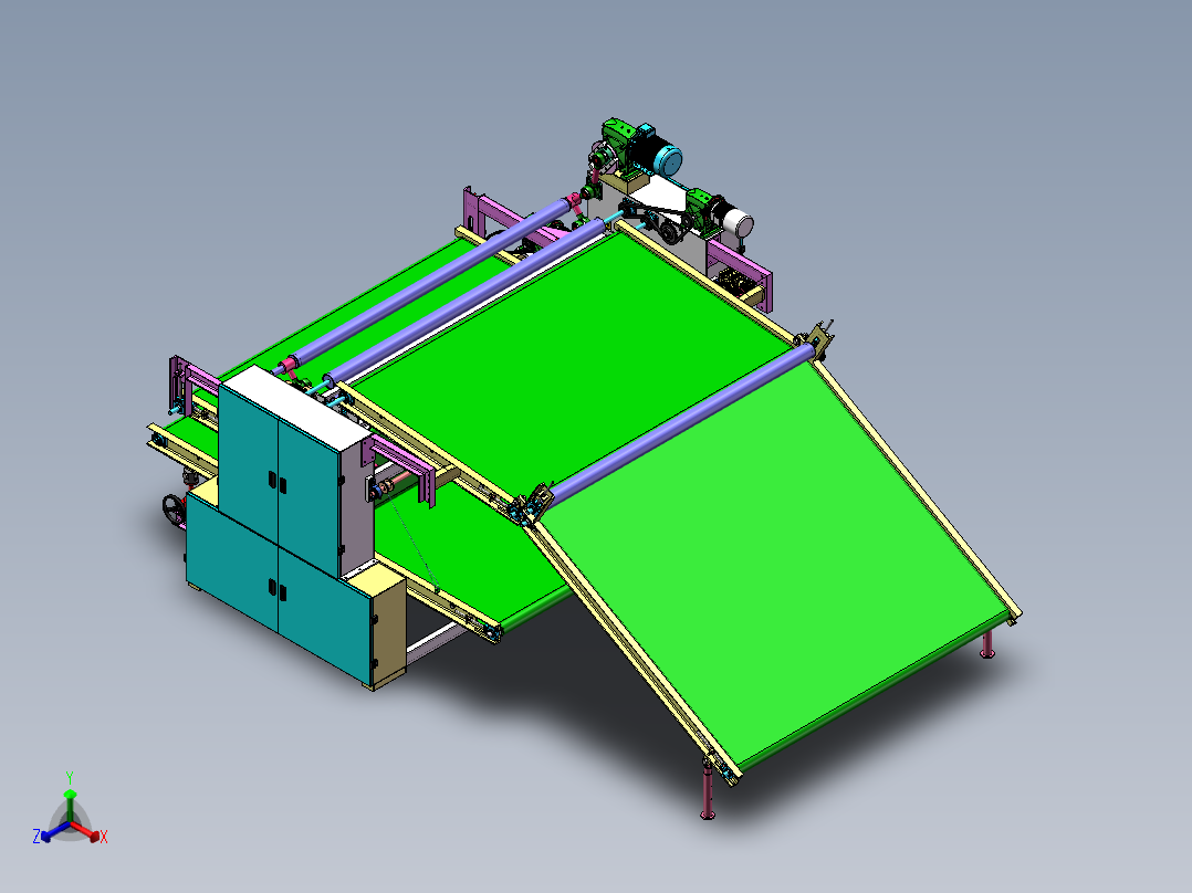 直立棉机（sw17可编辑+工程图）正等轴测图