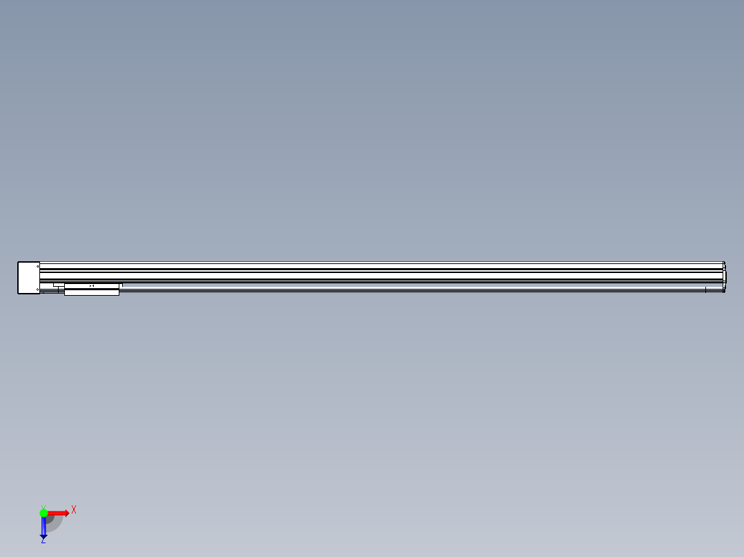 VF丝杆传动-一般环境VF14-Lxx-C-S1500-BL-ZP75-C3俯视图