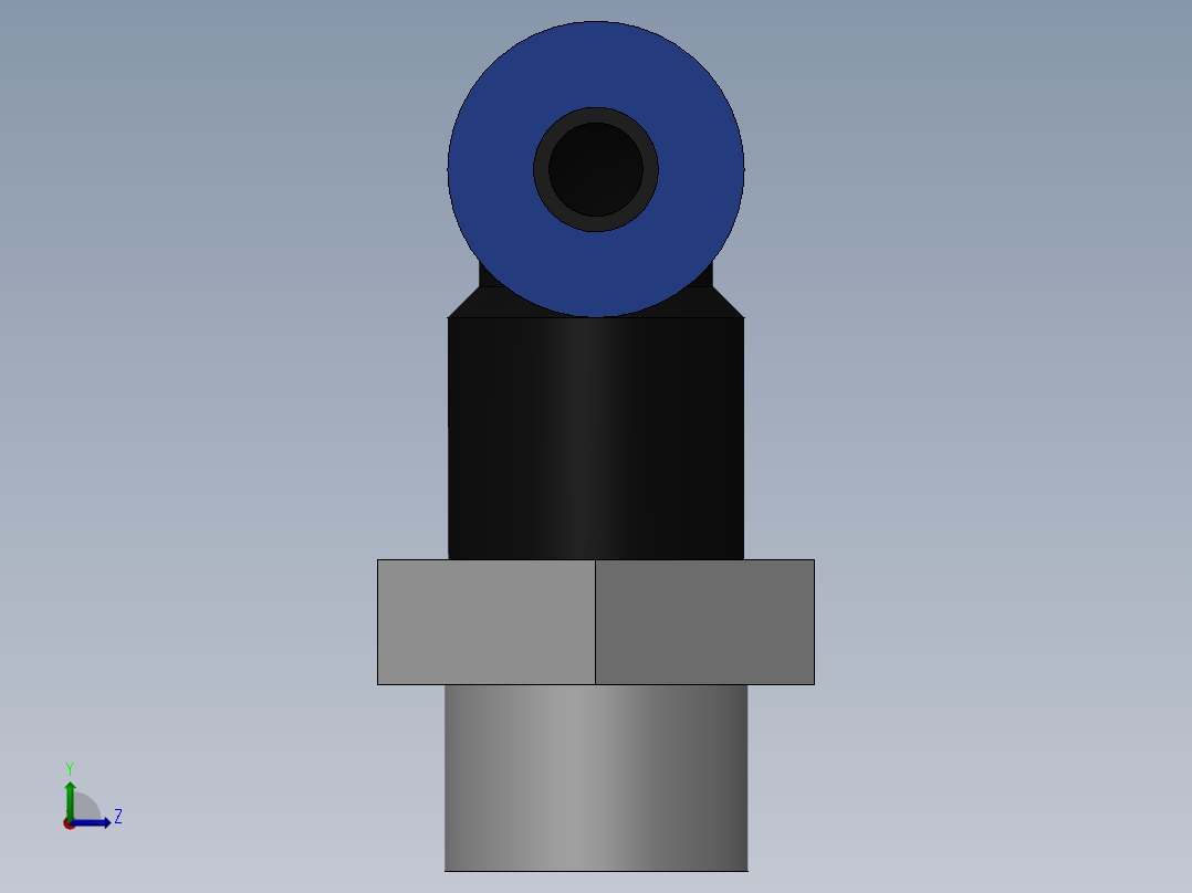 Ø4 x 1-8G COTOVELO 90° MACHO GIRAT. (C02470418)左视图