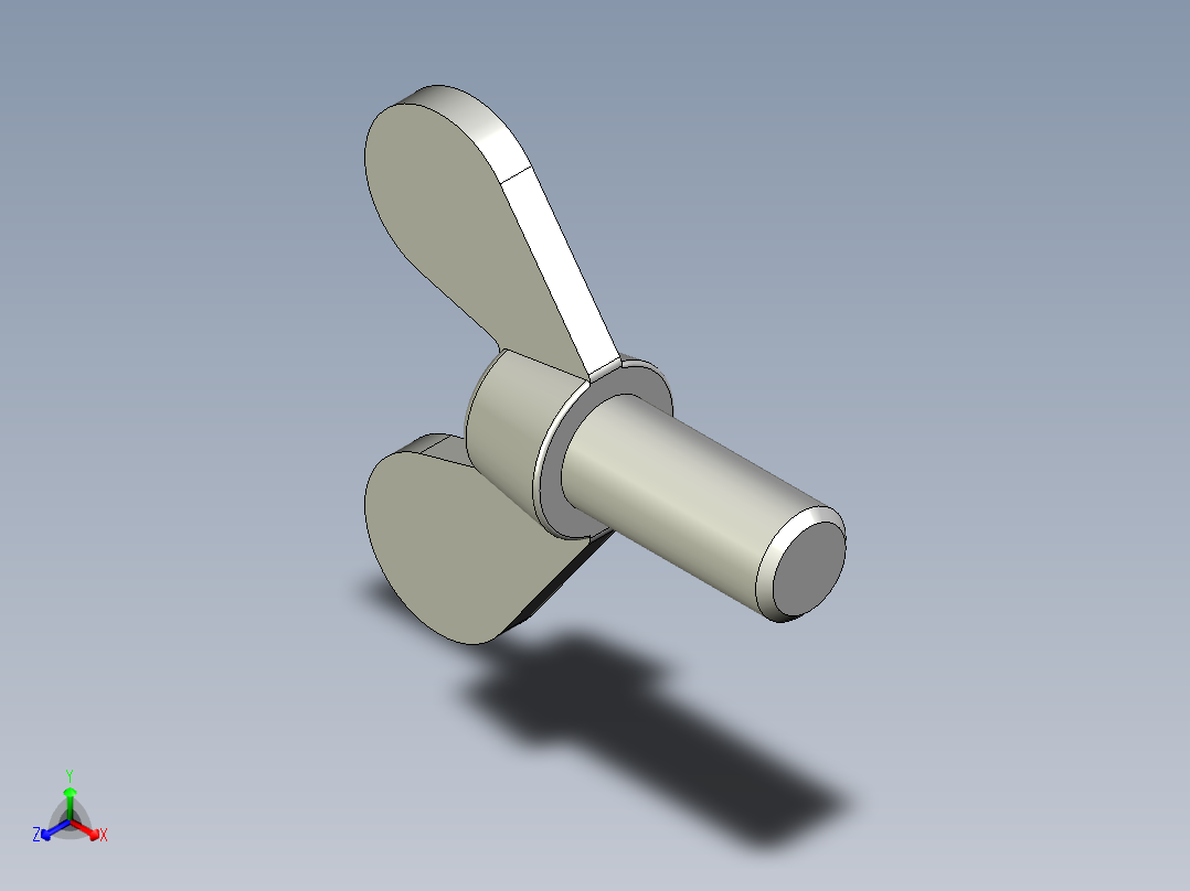 带耳螺钉-DIN_316_Wing_screws_8x1.25x18-14-12.5_39_2.8_20_8.stp正等轴测图