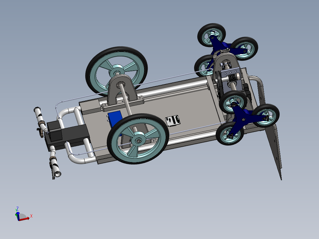 电动爬楼助力车结构设计含三维二维说明书