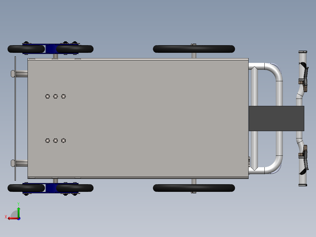 电动爬楼助力车结构设计含三维二维说明书后视图