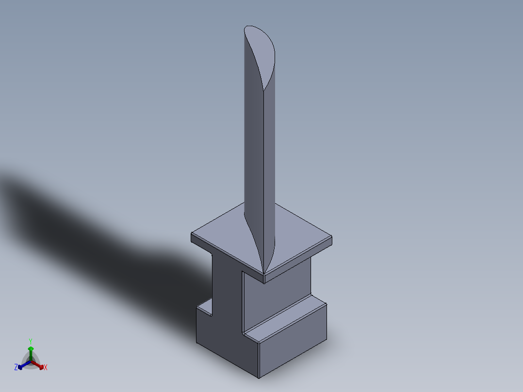 燃气轮机叶片---模型格式为 sw igs正等轴测图