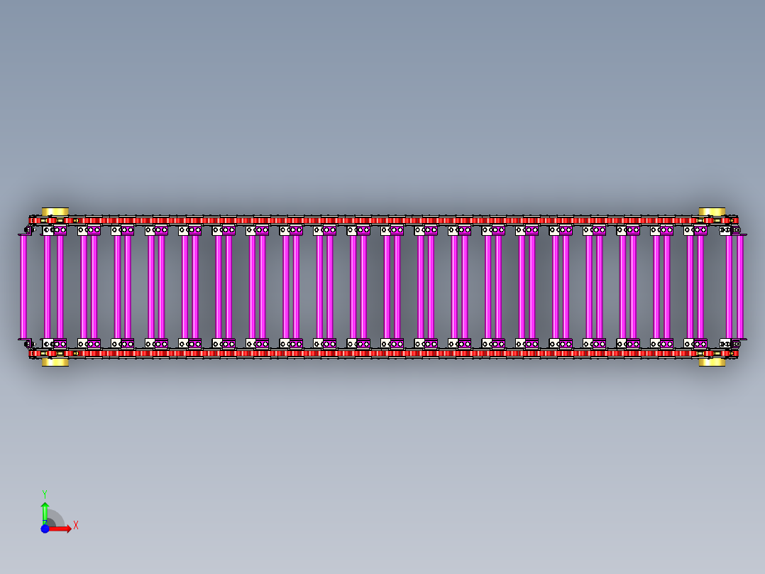 切屑输送滚子链带 -STP前视图