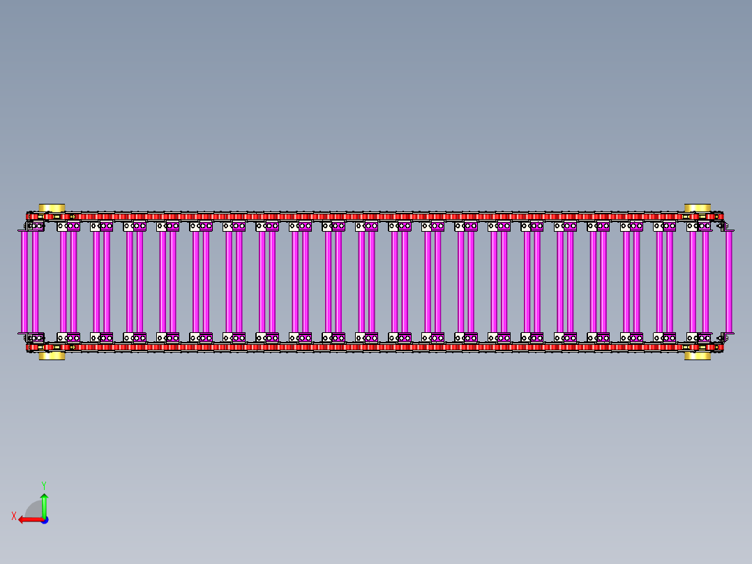 切屑输送滚子链带 -STP后视图