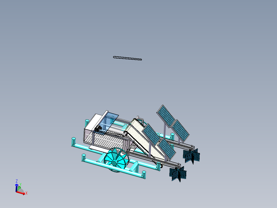 水面垃圾清理船设计三维SW模型Solidworks图纸3D数据SW建模