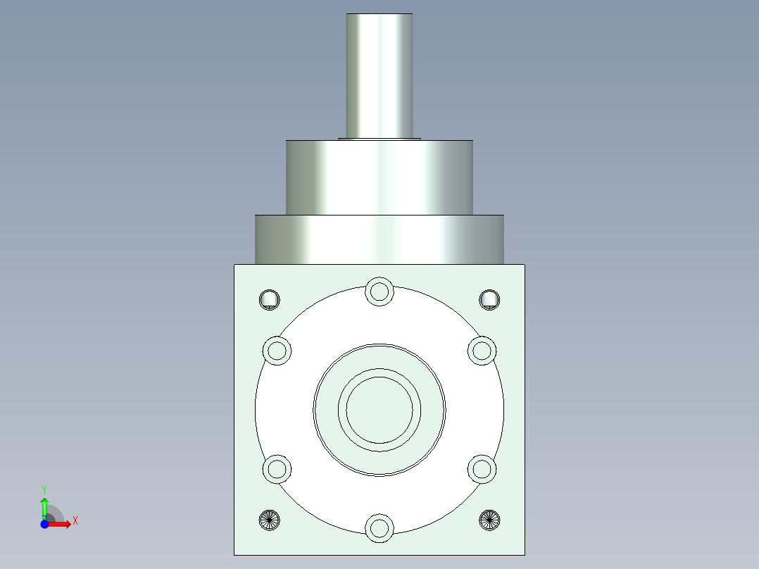 换向器PW70垂直输出 PLX60-L1 14-50-70-M4.stp前视图