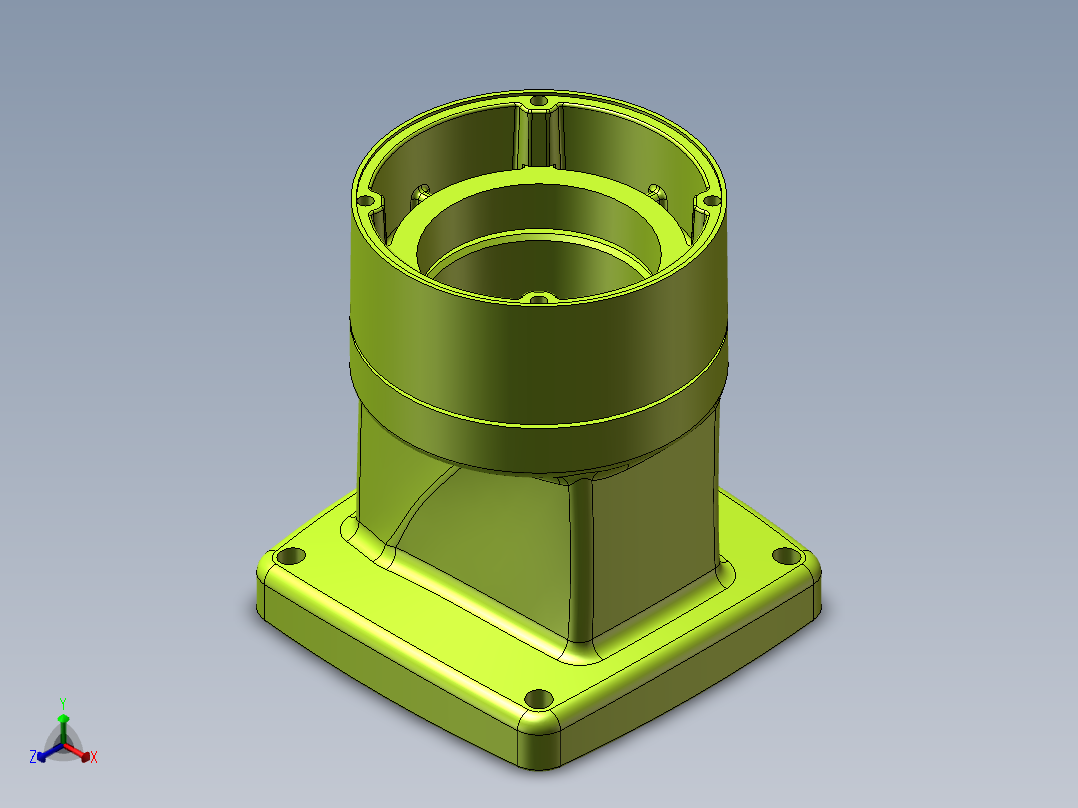 55-75-160可旋转箱底座.SLDASM正等轴测图