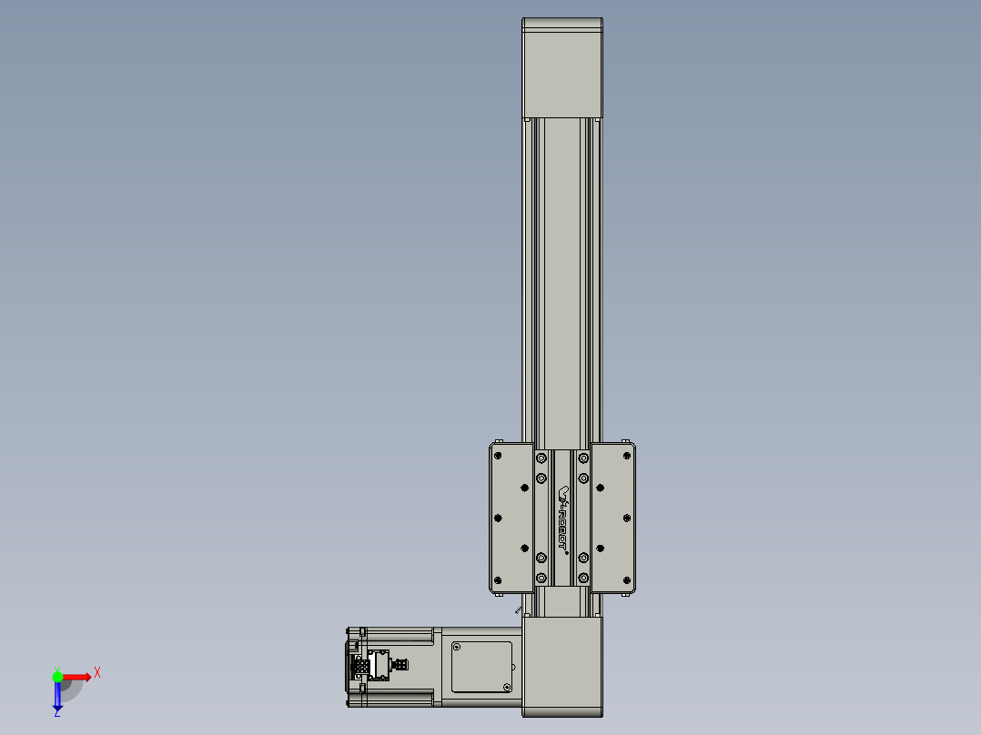 威洛博直线电机模组EB8-L200-S300-R-P75-MS3俯视图