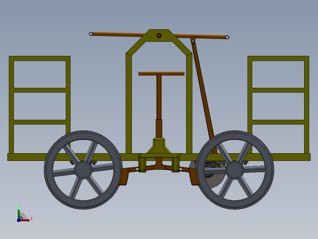 手动轨道车sw18可编辑前视图