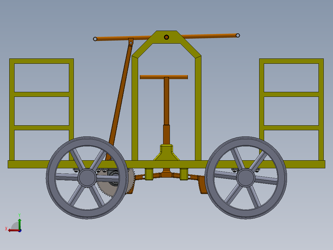 手动轨道车sw18可编辑后视图