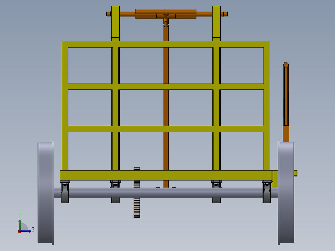 手动轨道车sw18可编辑左视图