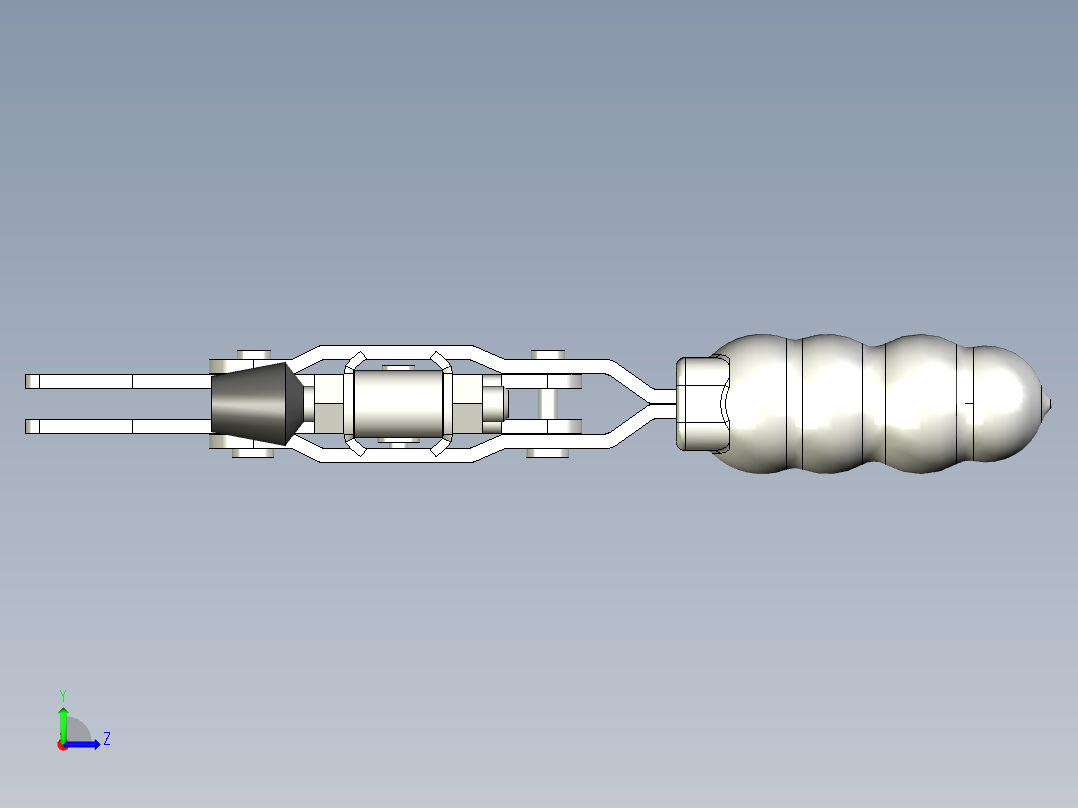垂直式夾鉗SSP(L)-3D多系列多零件图纸模型左视图