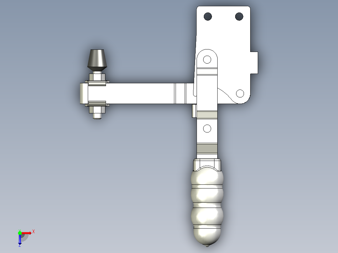 垂直式夾鉗SSP(L)-3D多系列多零件图纸模型俯视图