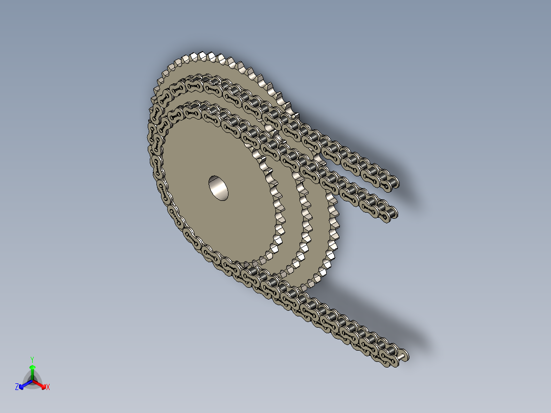 特殊链轮三重--stp正等轴测图