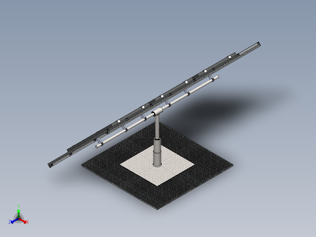 太阳能追踪器3正等轴测图