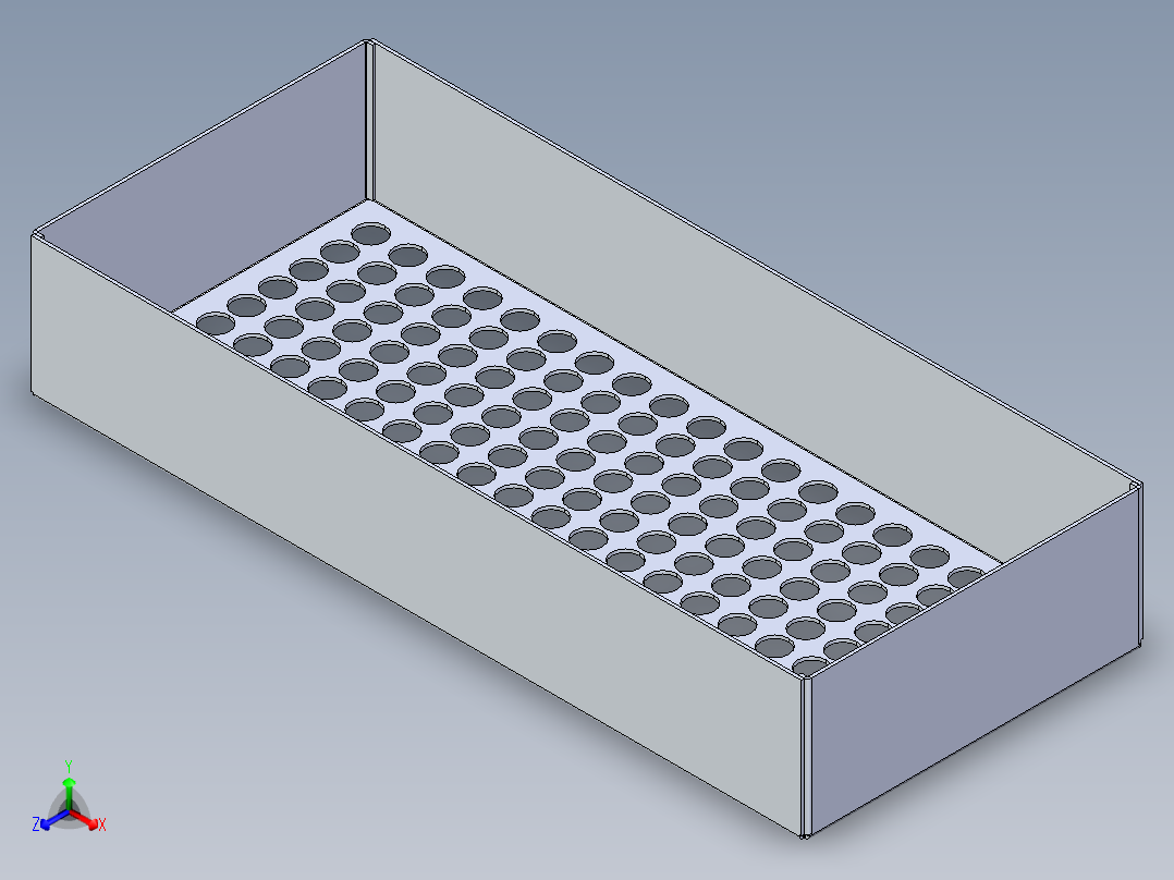 钣金医疗盒子正等轴测图