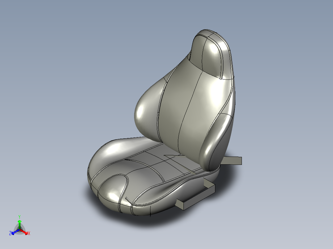 汽车座椅简易造型正等轴测图