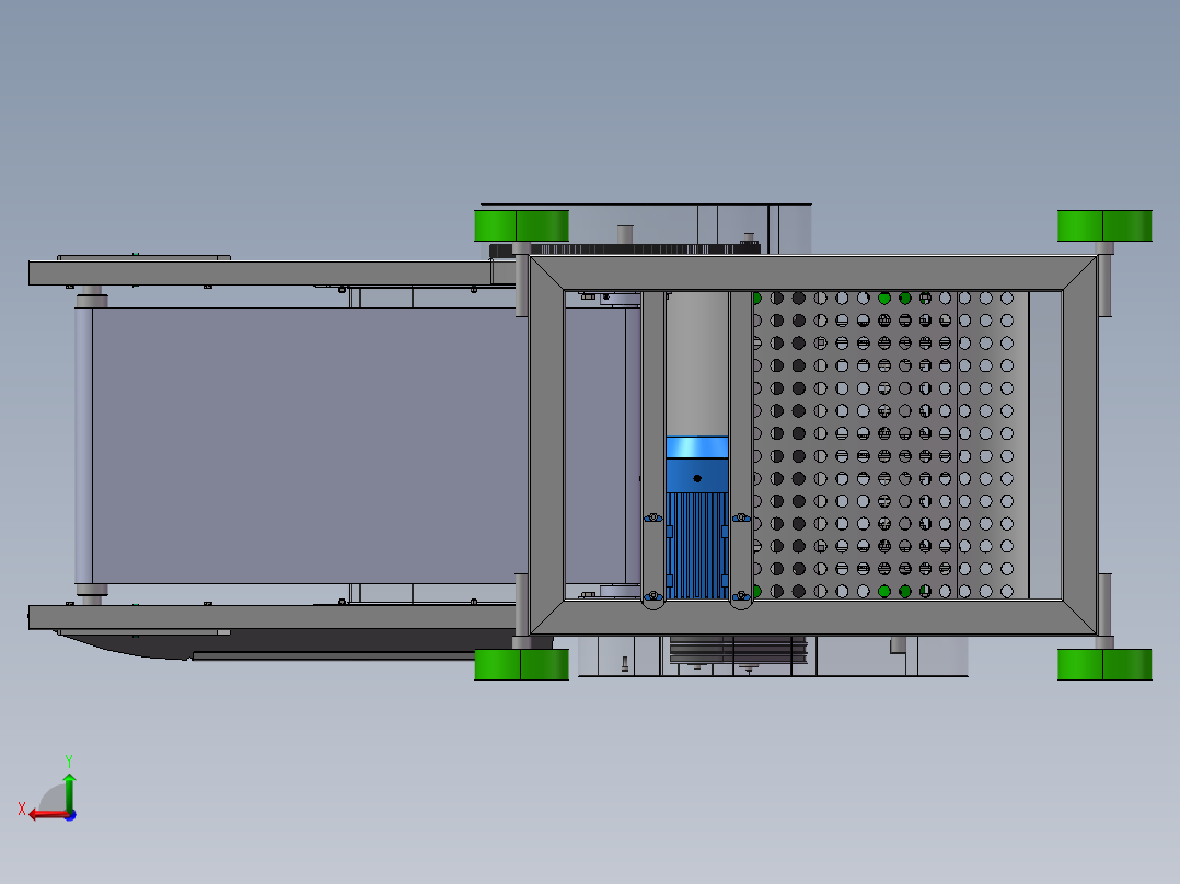 牧草粉碎机揉丝刀设计后视图